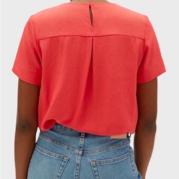 Anthropologie - EVERLANE Japanese Go Weave Swing Tee in Tulip SZ 0 314 - Picture 3 of 9